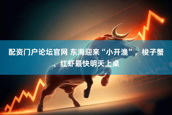 配资门户论坛官网 东海迎来“小开渔”，梭子蟹、红虾最快明天上桌