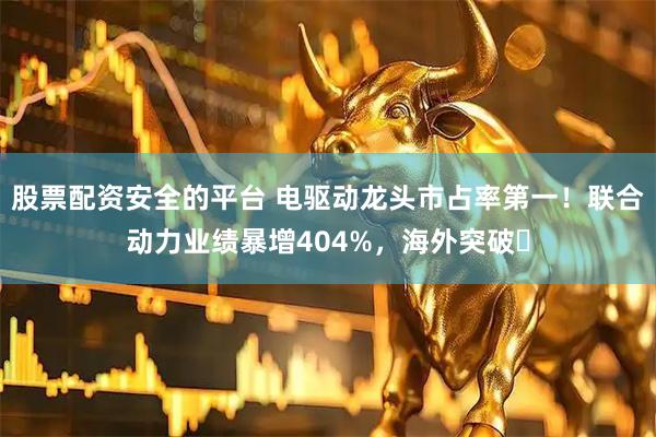 股票配资安全的平台 电驱动龙头市占率第一！联合动力业绩暴增404%，海外突破​